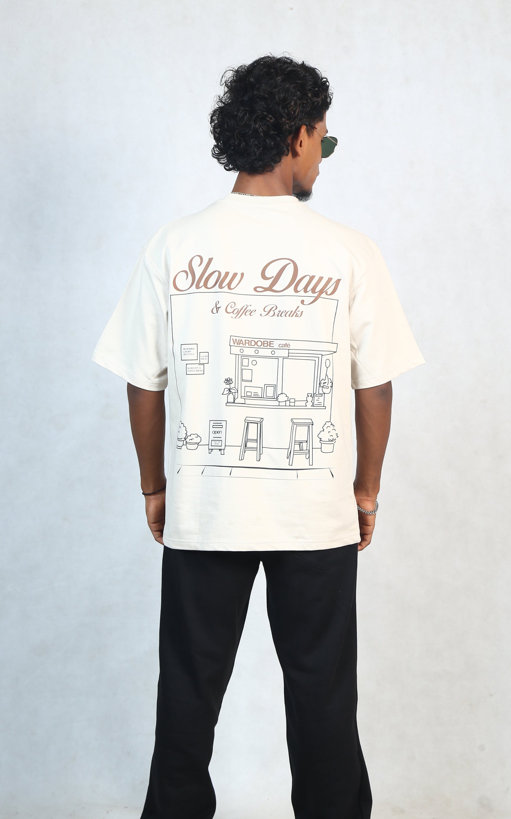 CREAM PRINTED T-SHIRT