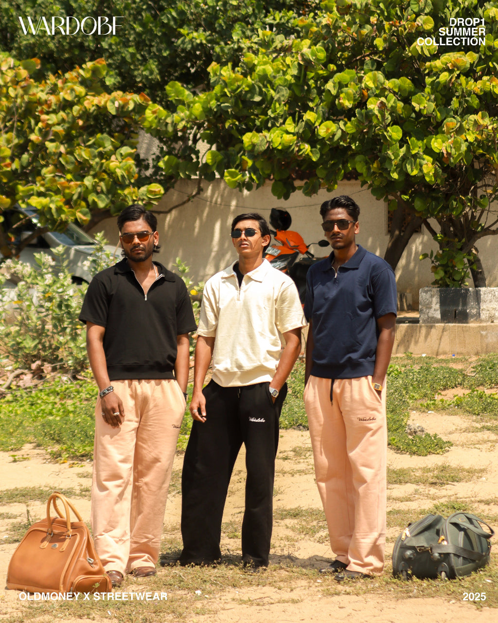 BLACK & CARAMEL SWEATPANTS