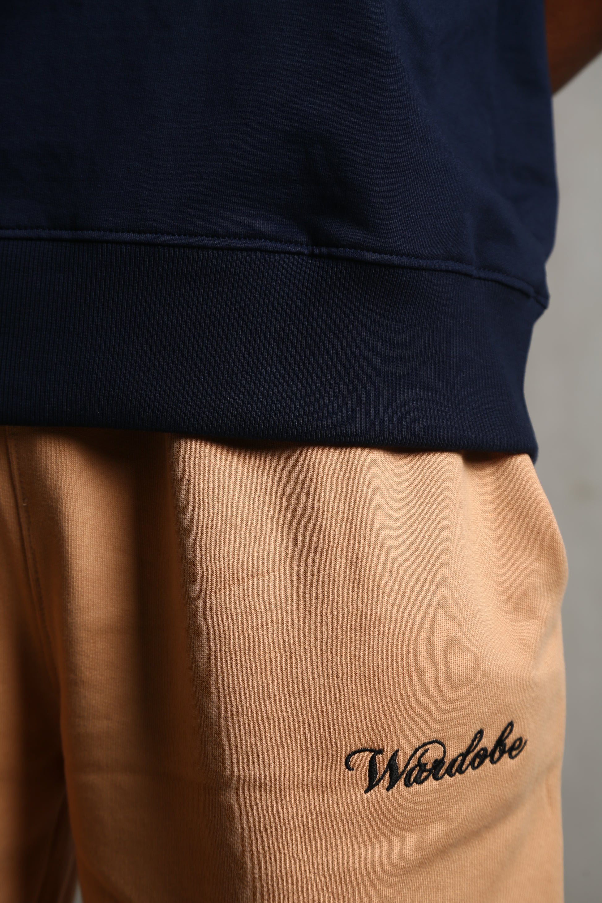 NAVY BLUE ZIPPER POLO T-SHIRT