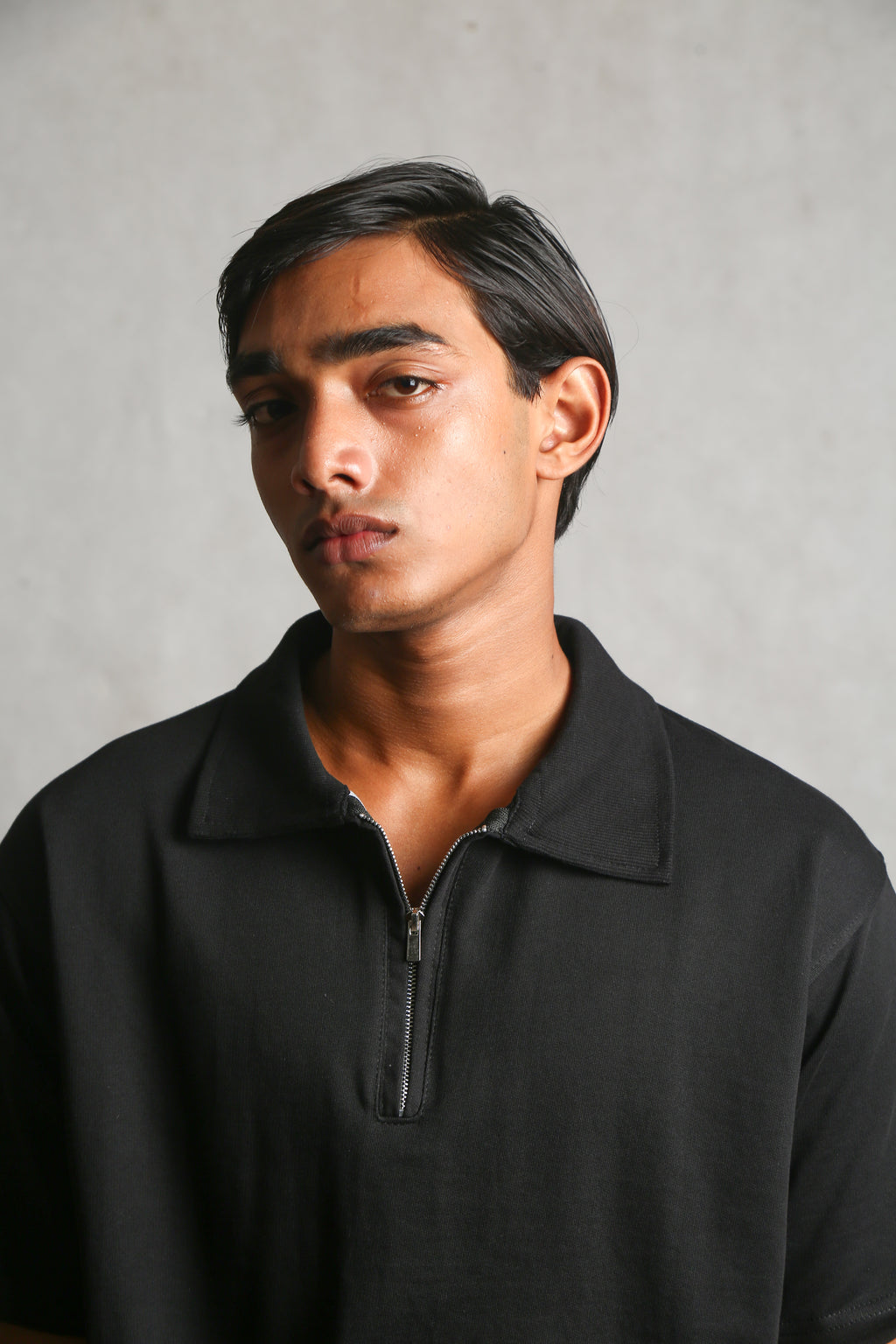 Black Polo & Caramel Sweatpants — The Full Look