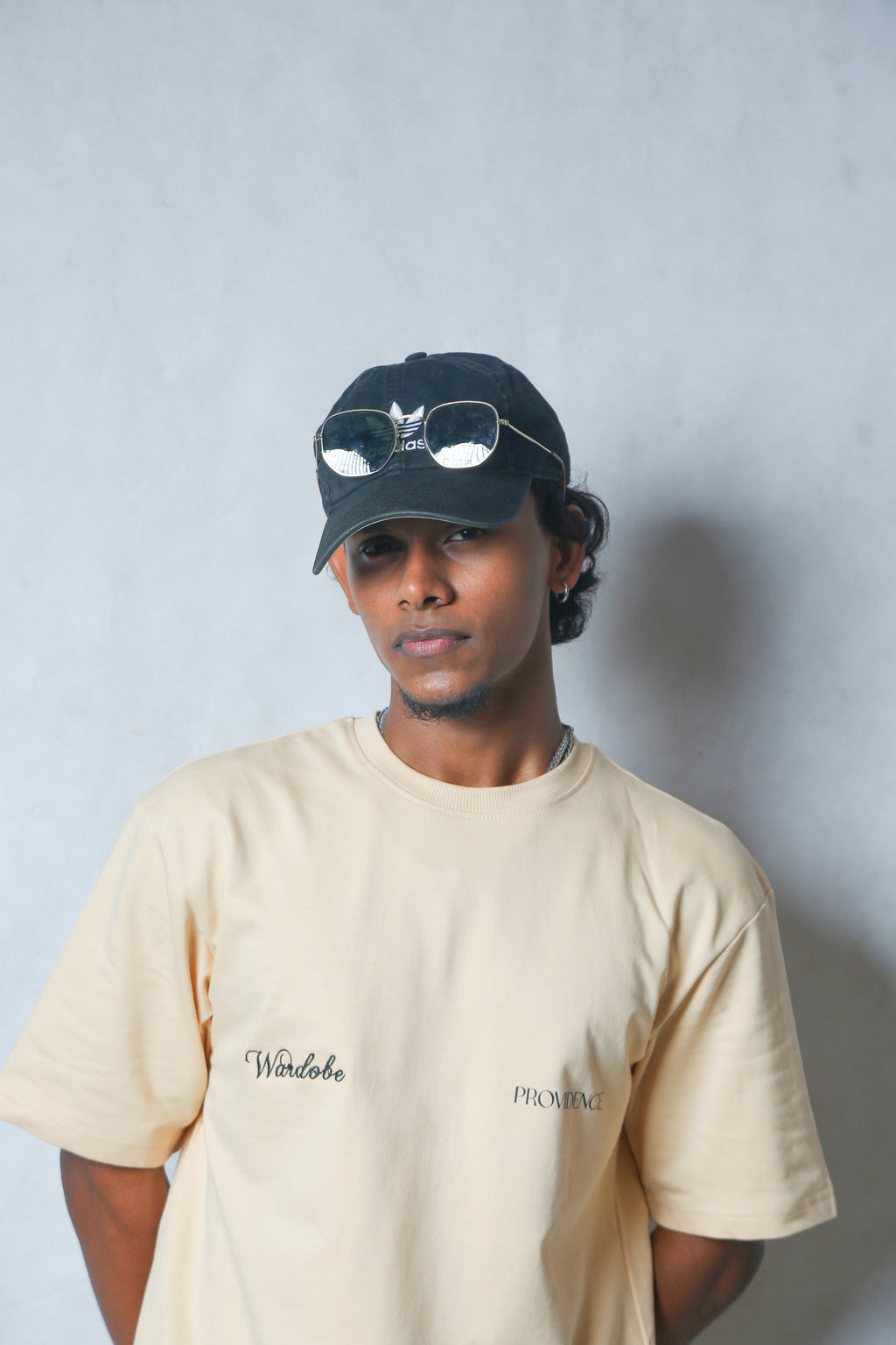 BEIGE PRINTED T-SHIRT