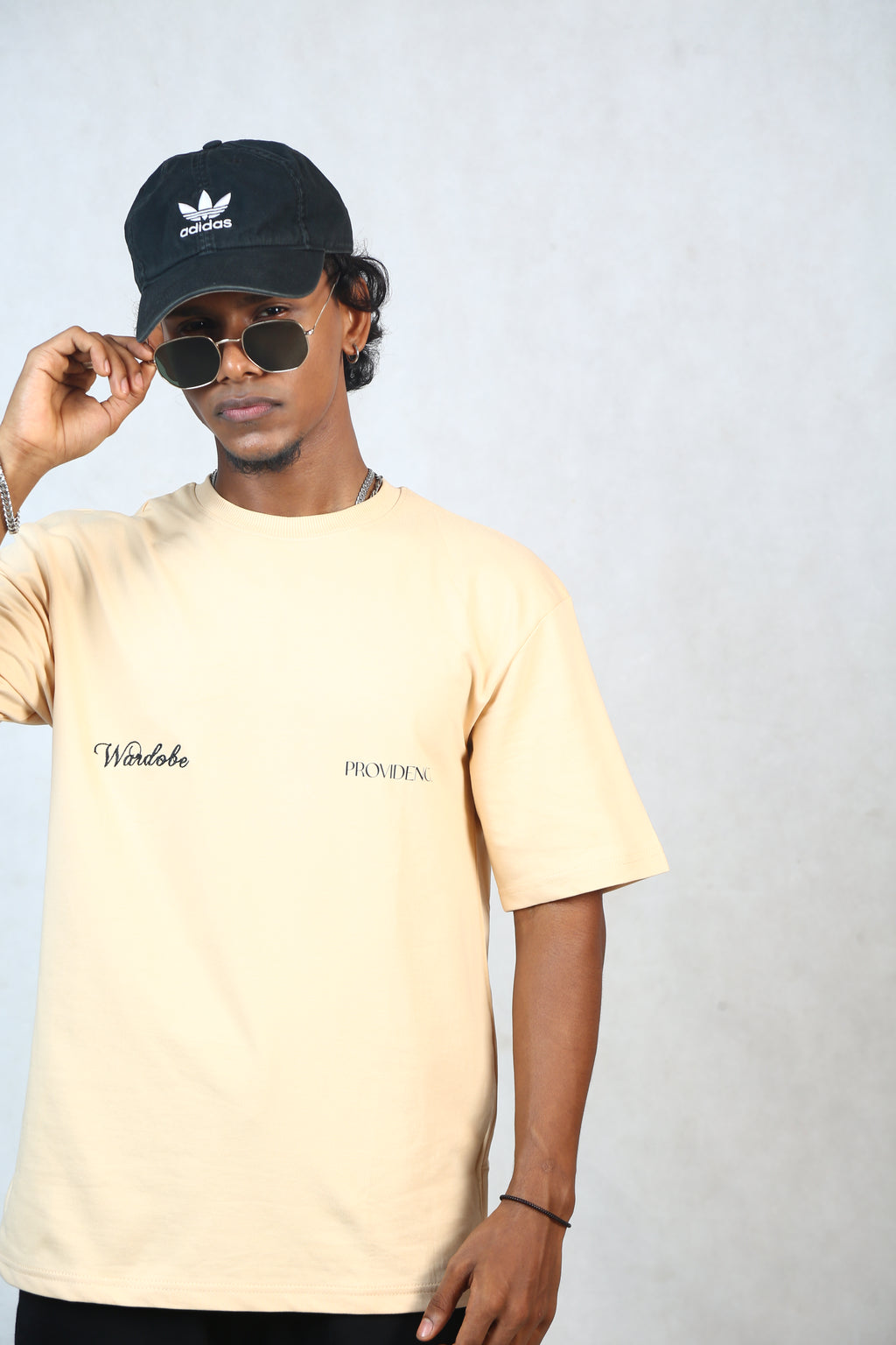 BEIGE PRINTED T-SHIRT