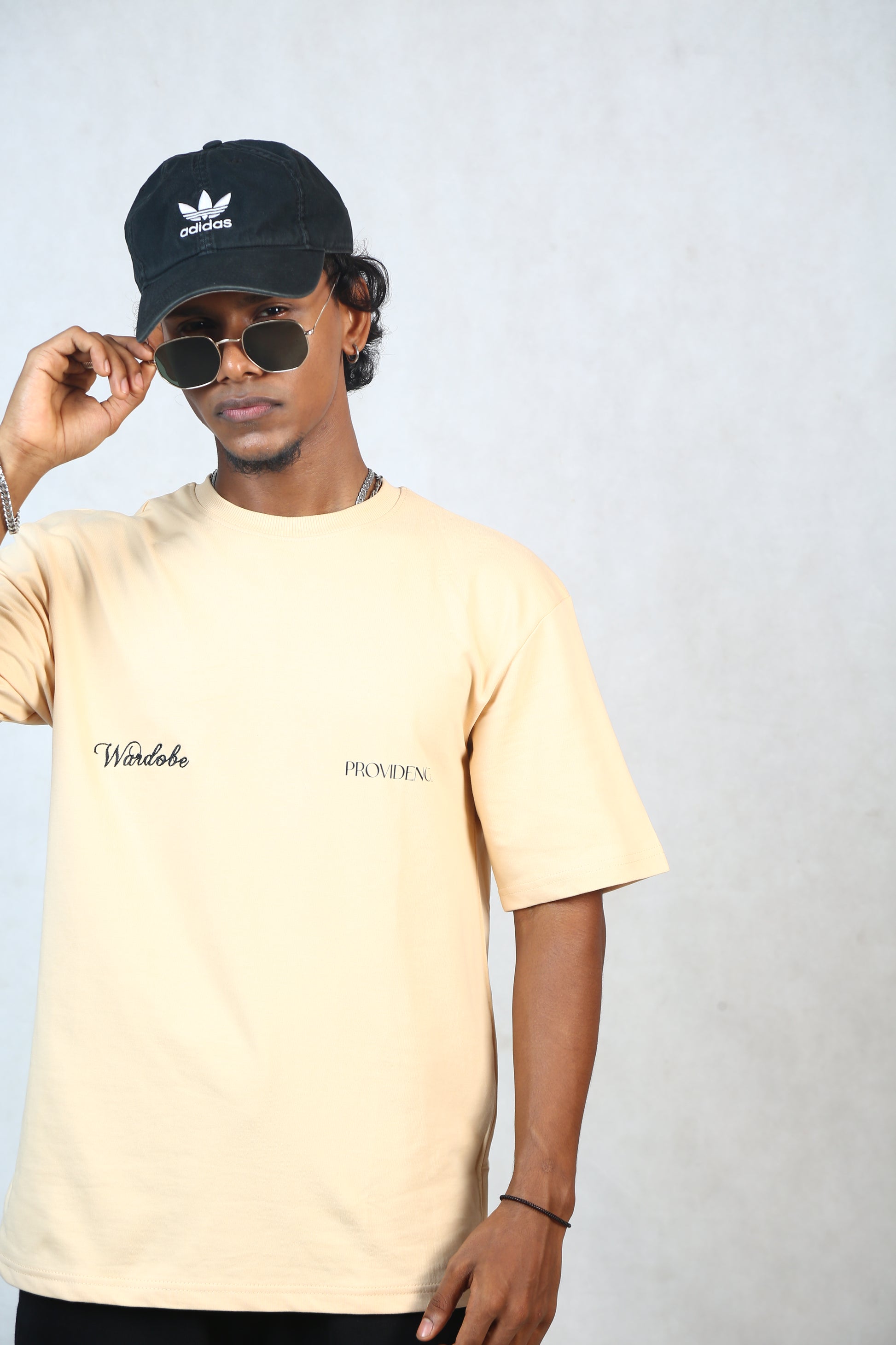 BEIGE PRINTED T-SHIRT