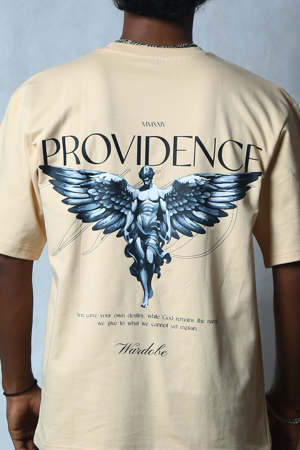 BEIGE PRINTED T-SHIRT