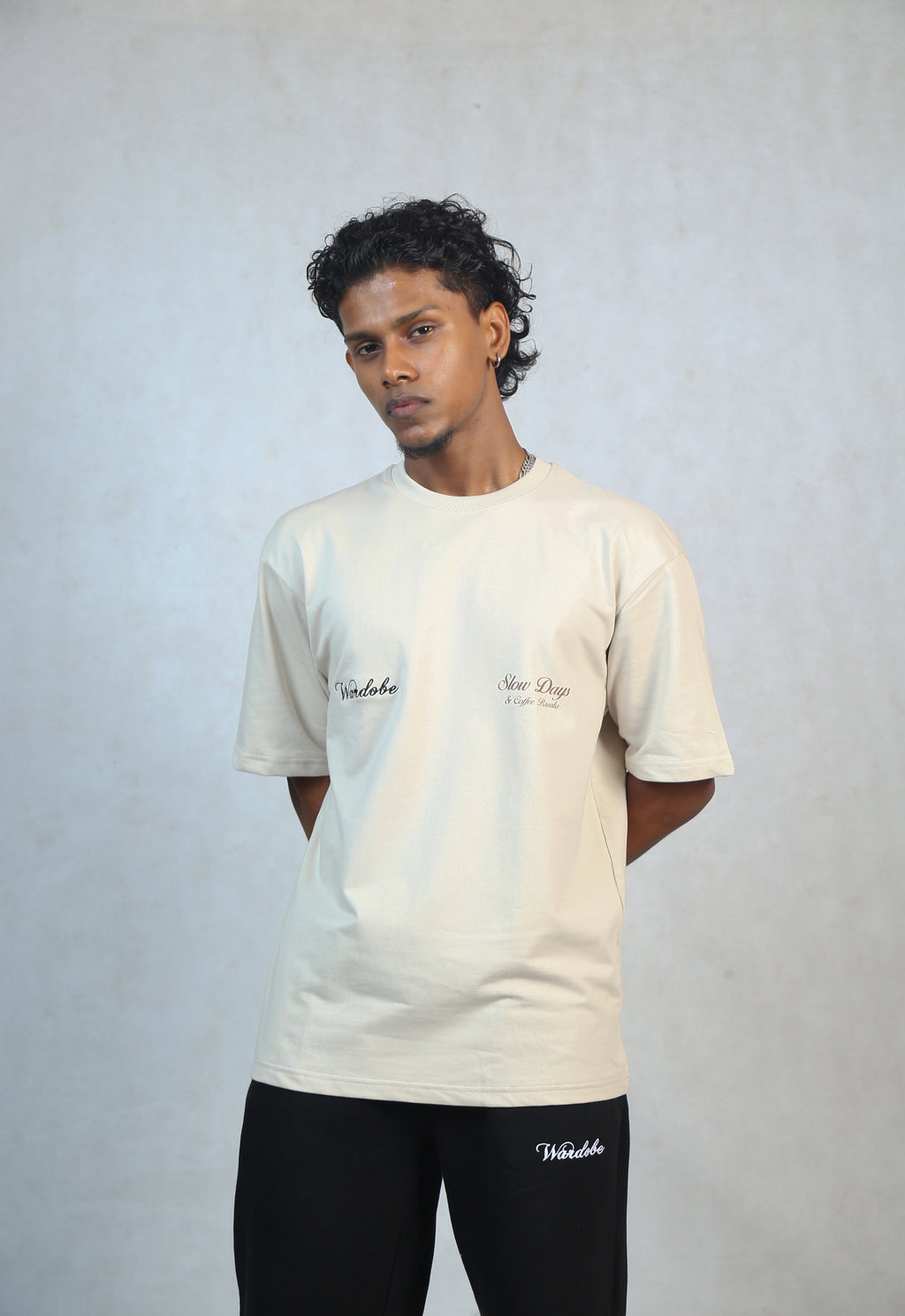 CREAM PRINTED T-SHIRT