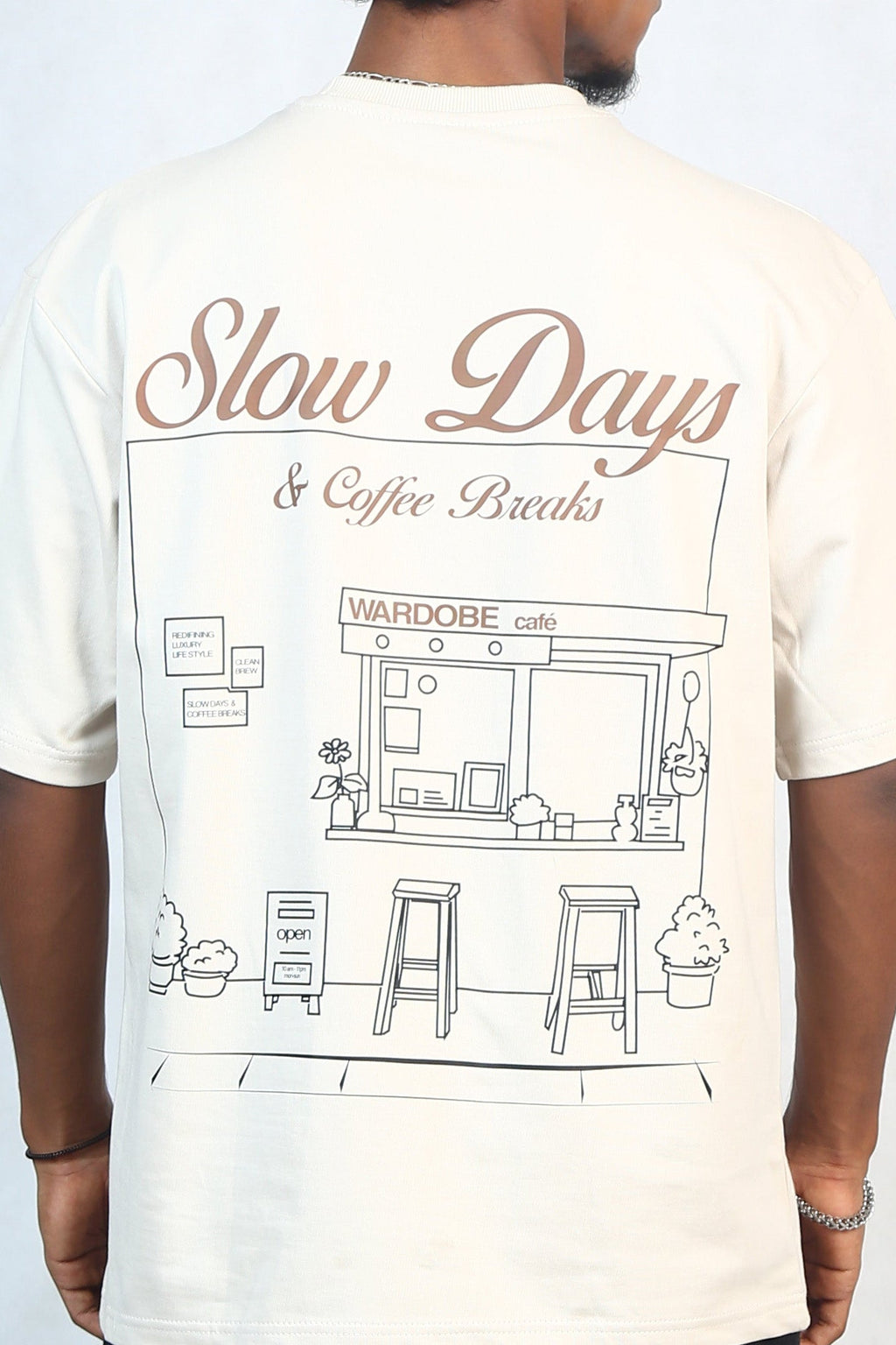 CREAM PRINTED T-SHIRT