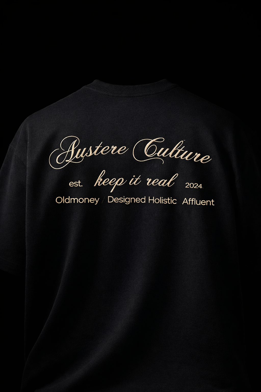 Black Oversized Embroidered T-Shirt — Unisex