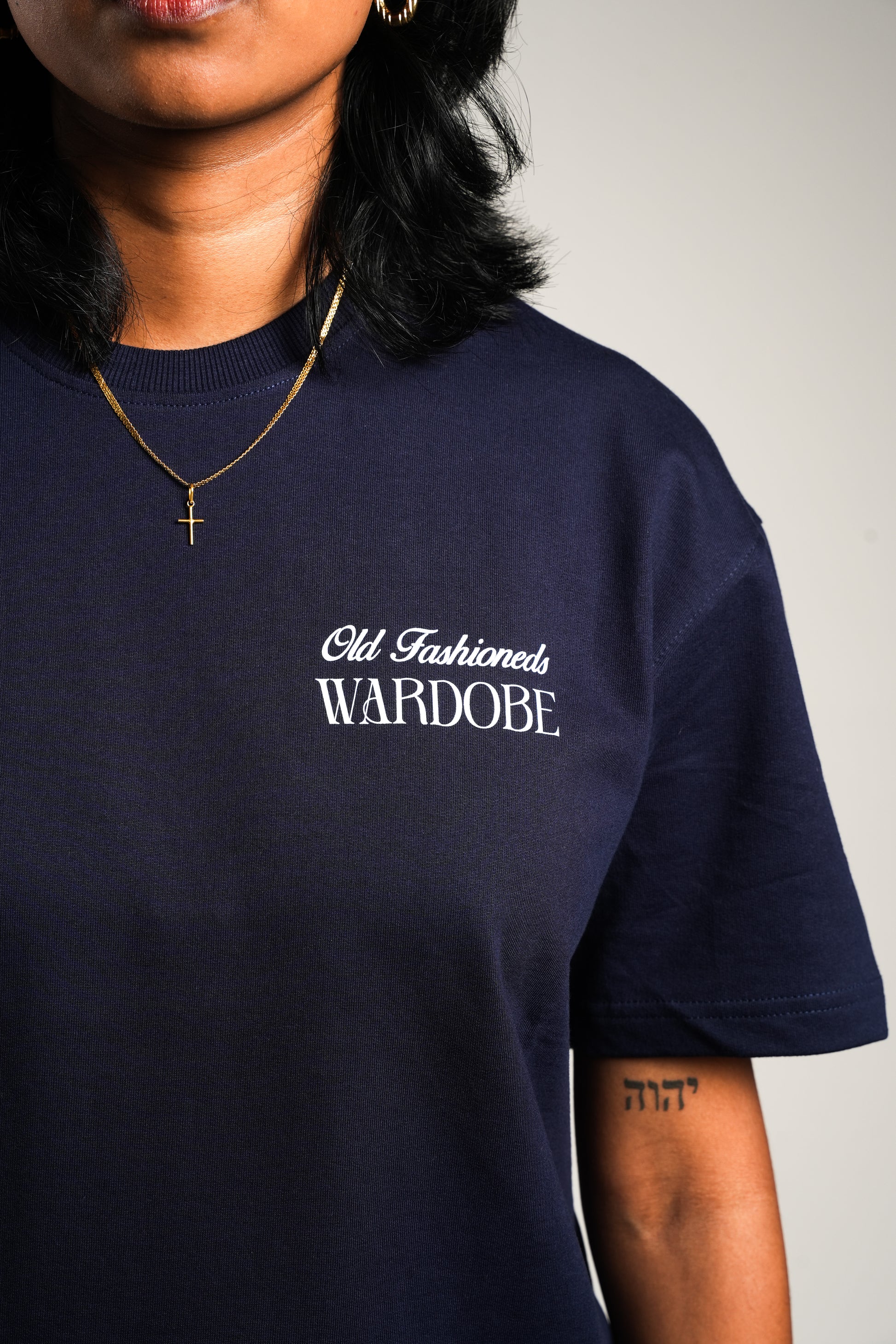 NAVY BLUE COCKTAIL OVERSIZED T-SHIRT (UNISEX)