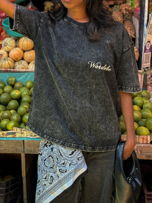 ACID WASH BOXY-FIT T-SHIRT (UNISEX)