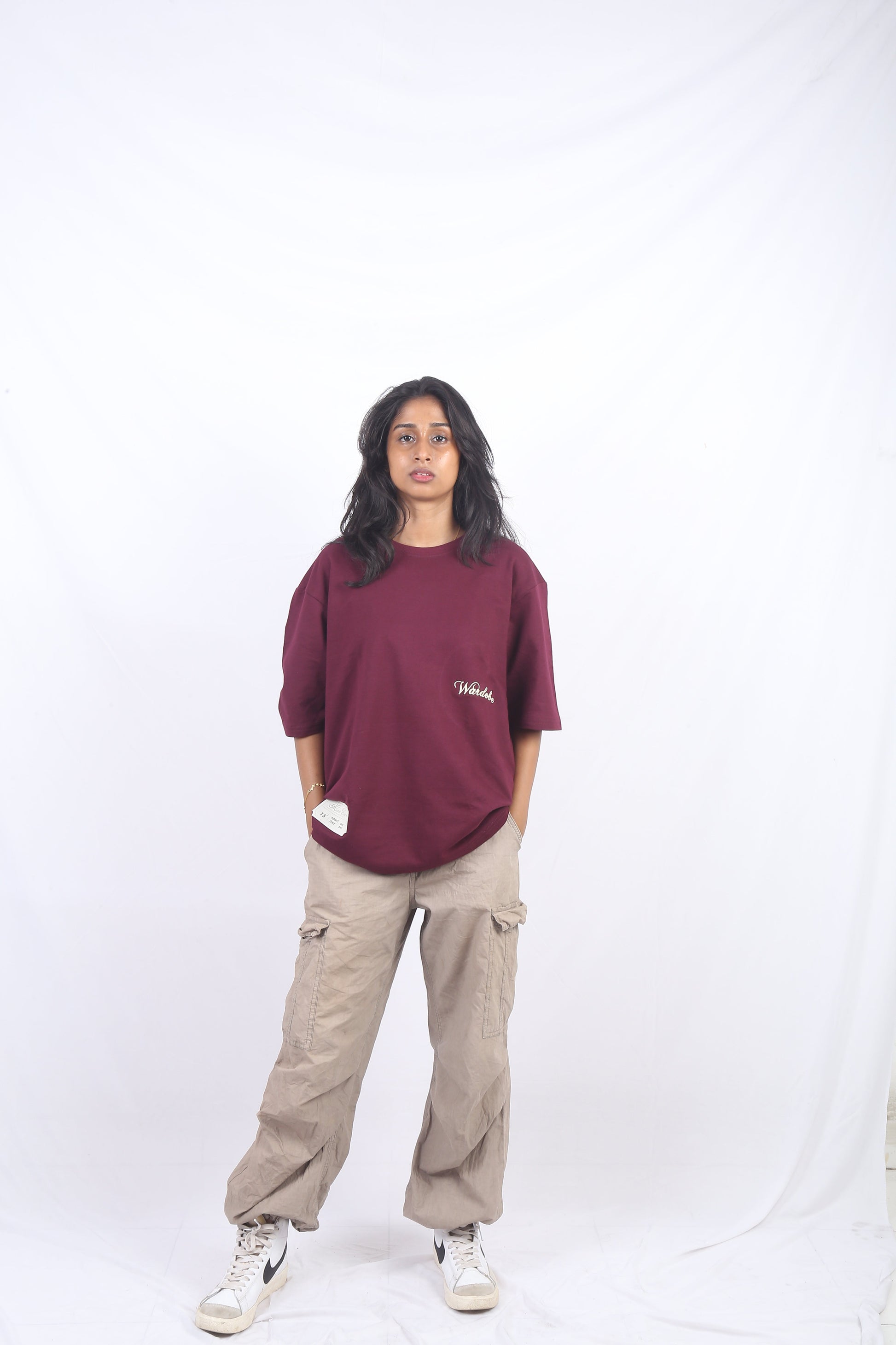 WINE PRINTED OVERSIZED T-SHIRT (UNISEX)