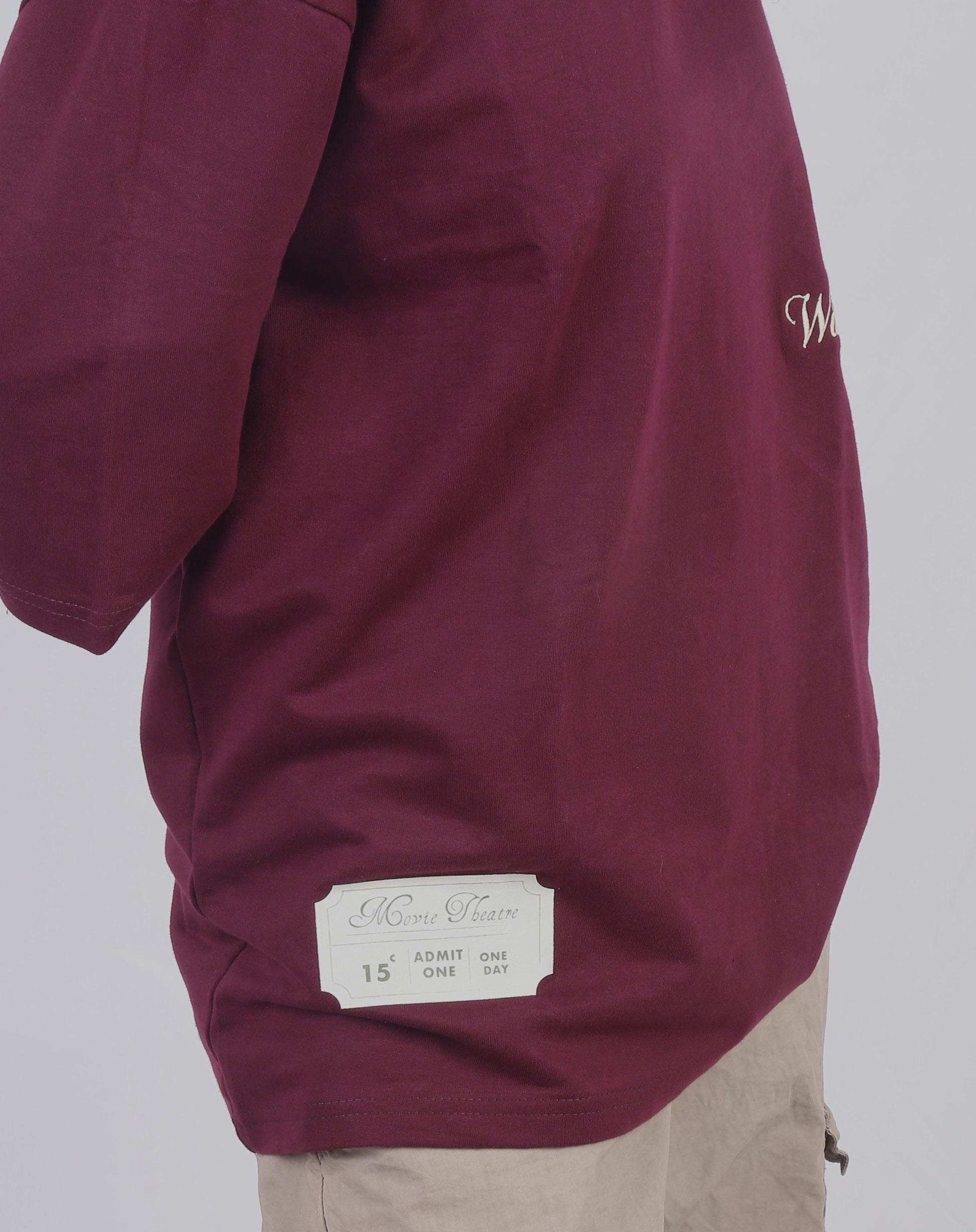 WINE PRINTED OVERSIZED T-SHIRT (UNISEX)