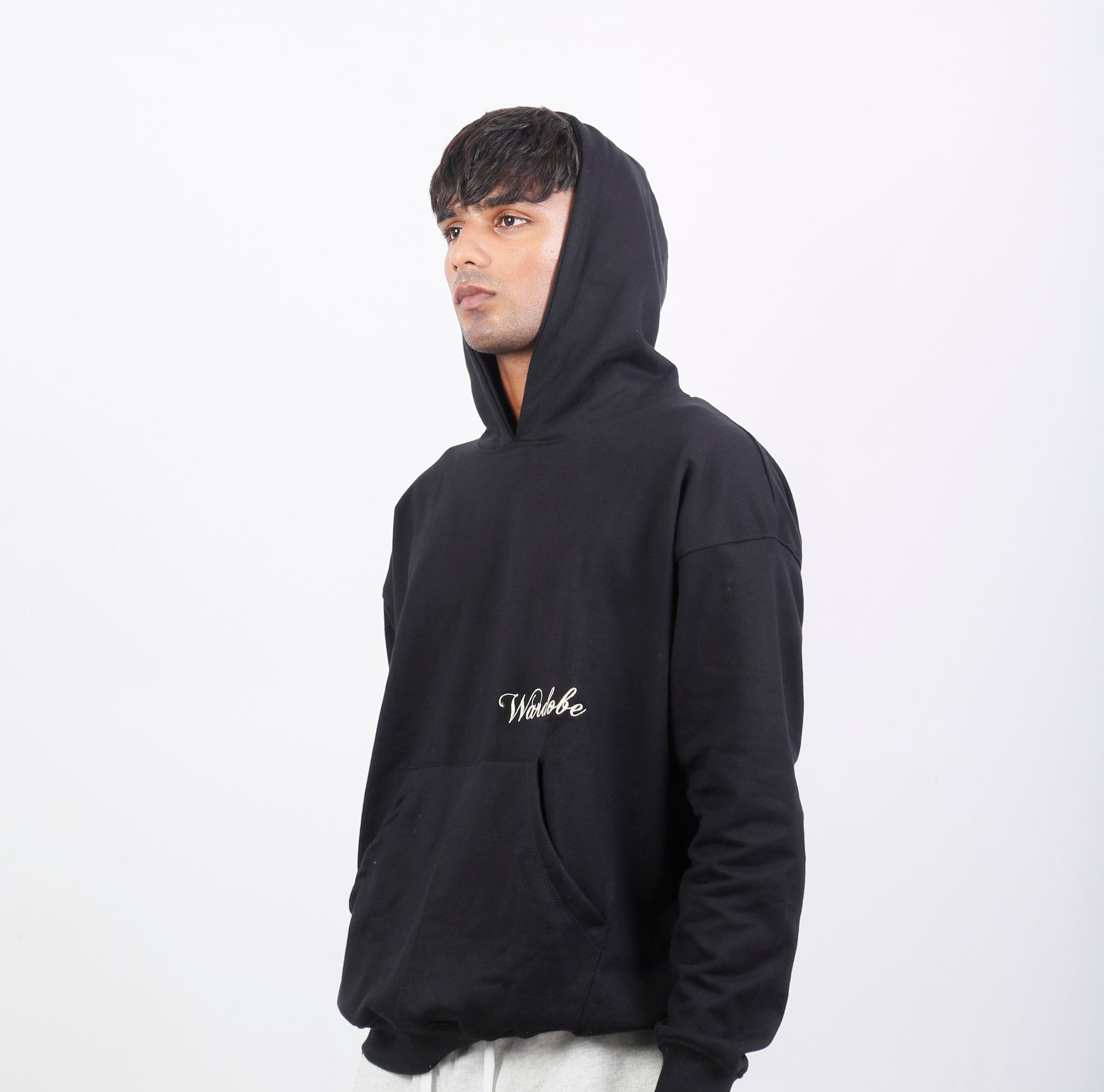 OVERSIZED IMPERIAL BLACK HOODIE (UNISEX)