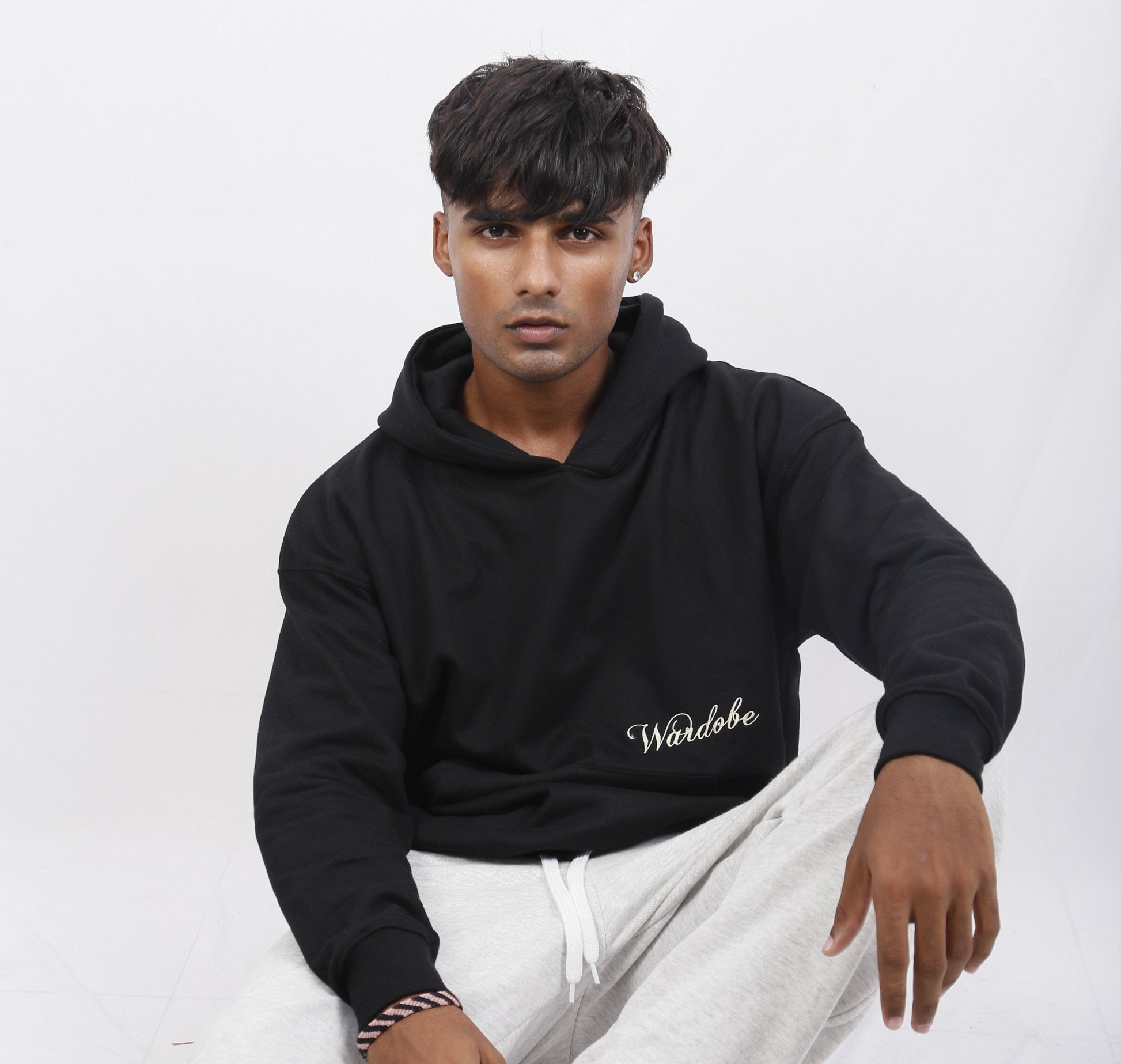 OVERSIZED IMPERIAL BLACK HOODIE (UNISEX)