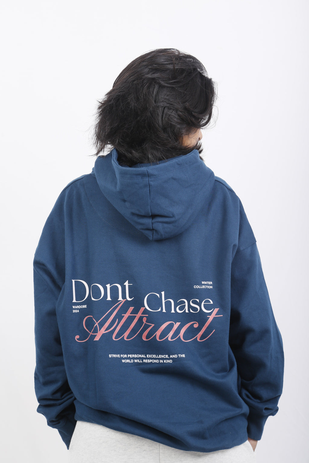 OVERSIZED MIDNIGHT BLUE HOODIE (UNISEX)