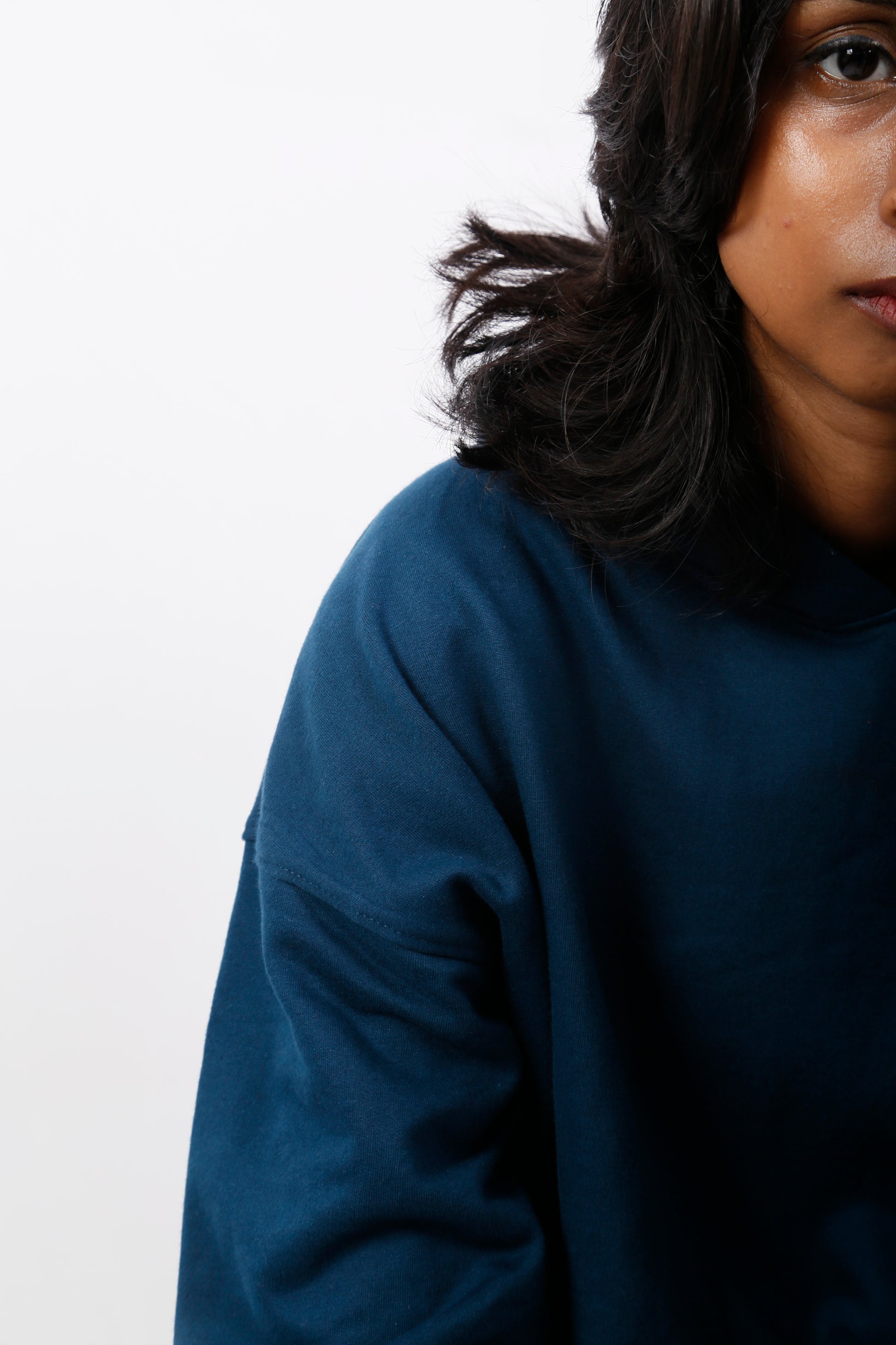 OVERSIZED MIDNIGHT BLUE HOODIE (UNISEX)