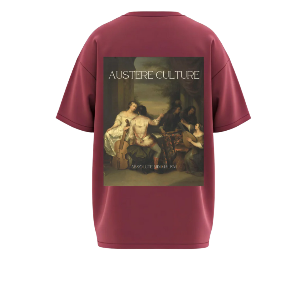 WINE PRINTED OVERSIZED T-SHIRT (UNISEX)