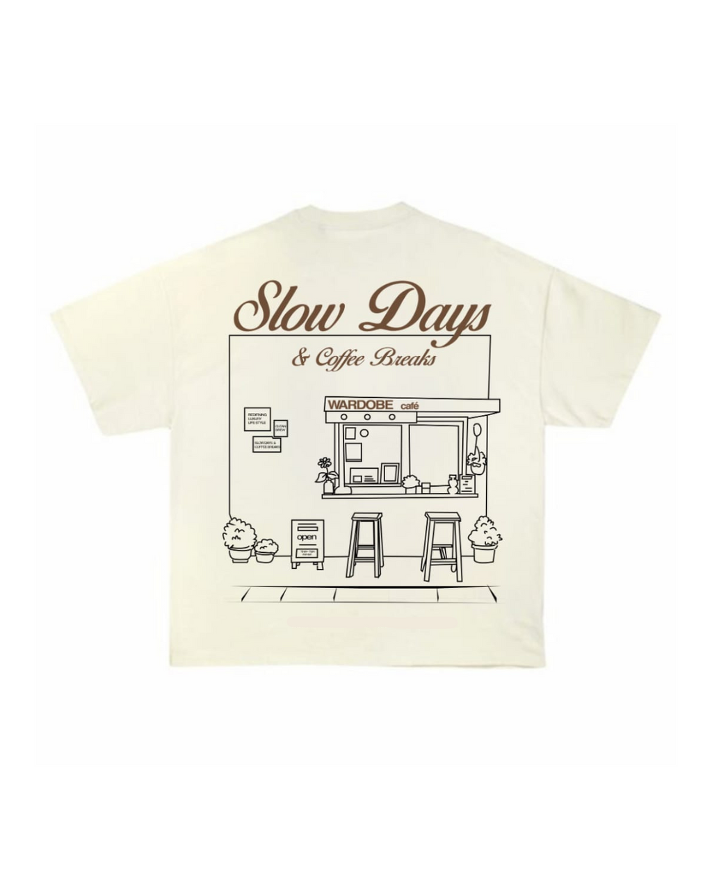 CREAM PRINTED T-SHIRT