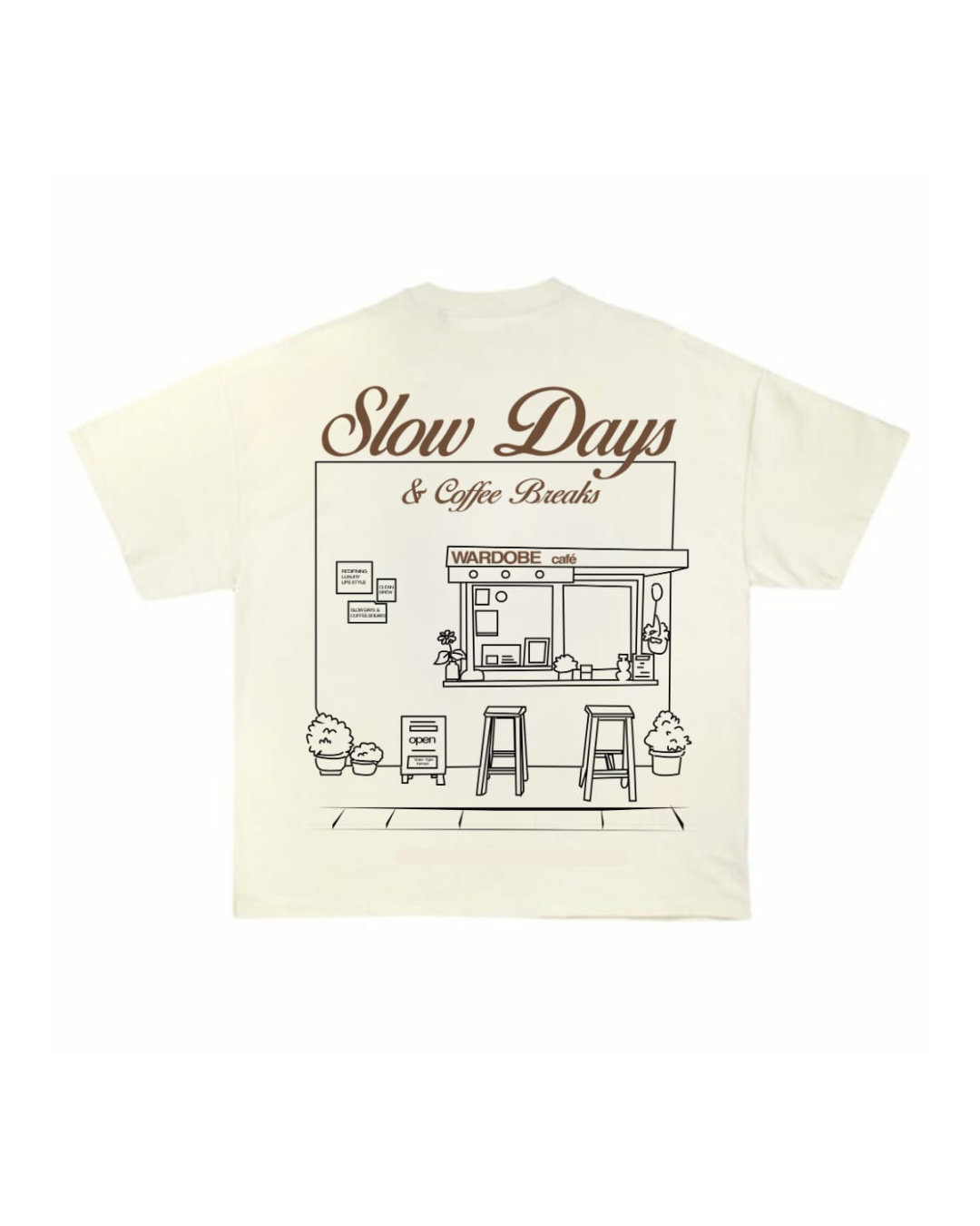 CREAM PRINTED T-SHIRT